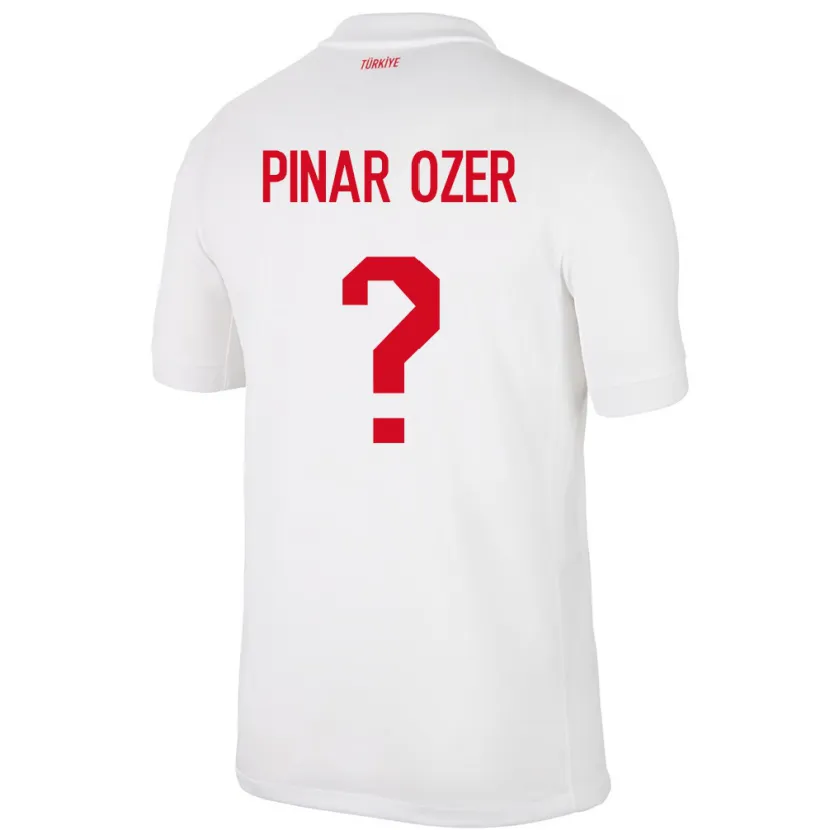 Danxen Hombre Camiseta Turquía Senem Pınar Özer #0 Blanco 1ª Equipación 24-26 La Camisa