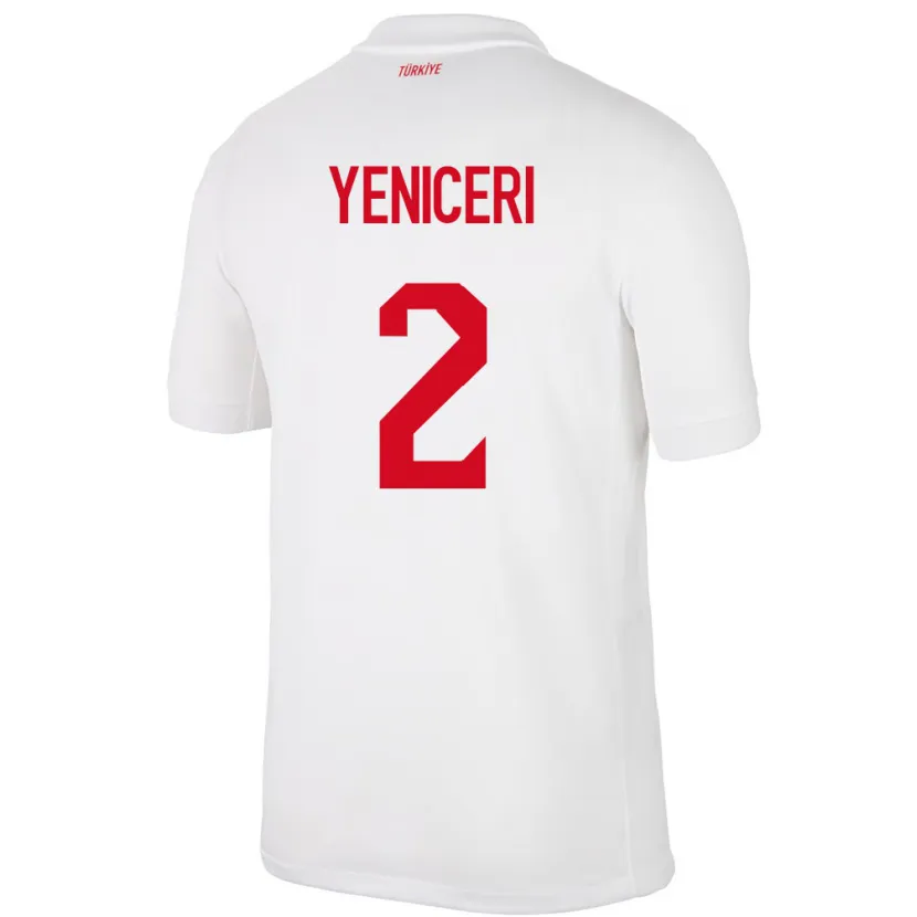 Danxen Hombre Camiseta Turquía Berna Yeniçeri #2 Blanco 1ª Equipación 24-26 La Camisa