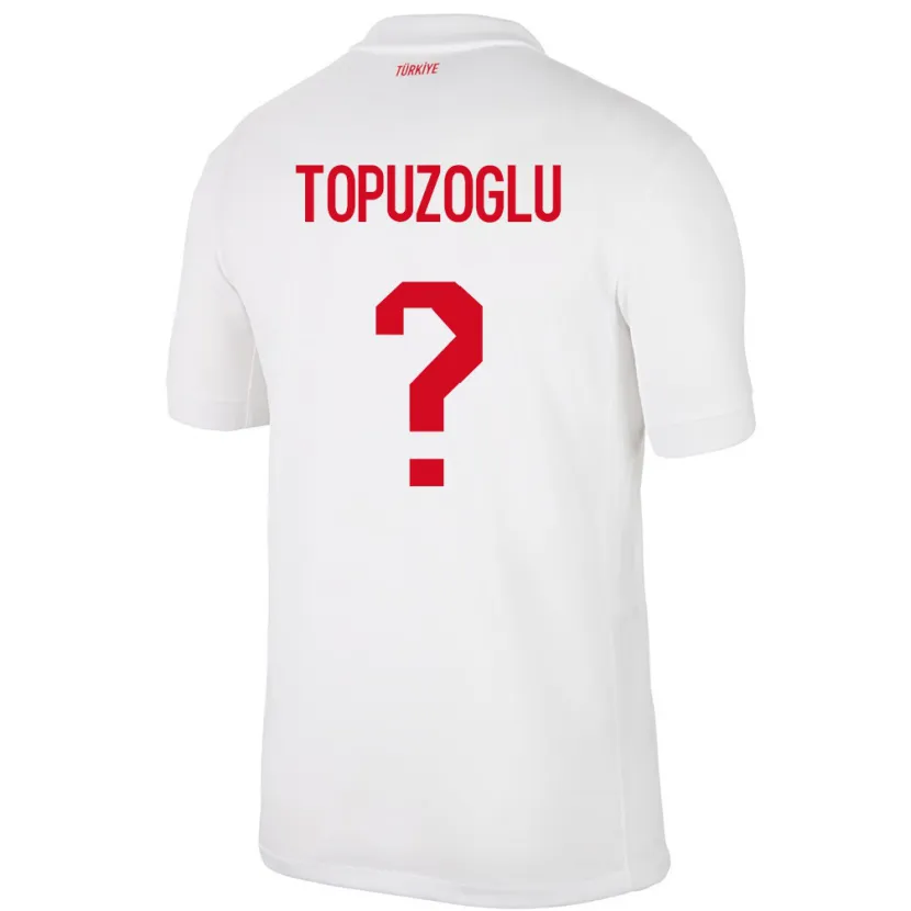 Danxen Hombre Camiseta Turquía Berna Topuzoğlu #0 Blanco 1ª Equipación 24-26 La Camisa
