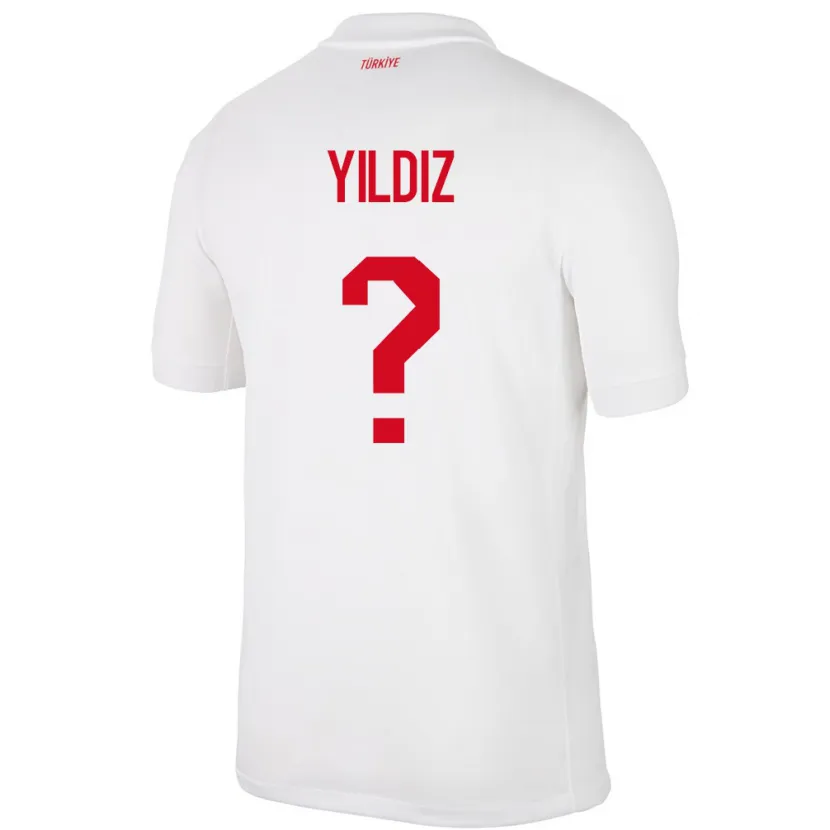 Danxen Hombre Camiseta Turquía Mine Yıldız #0 Blanco 1ª Equipación 24-26 La Camisa