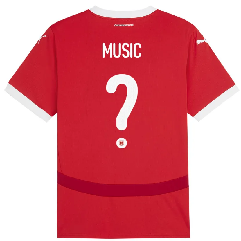 Danxen Hombre Camiseta Austria Ensar Music #0 Rojo 1ª Equipación 24-26 La Camisa