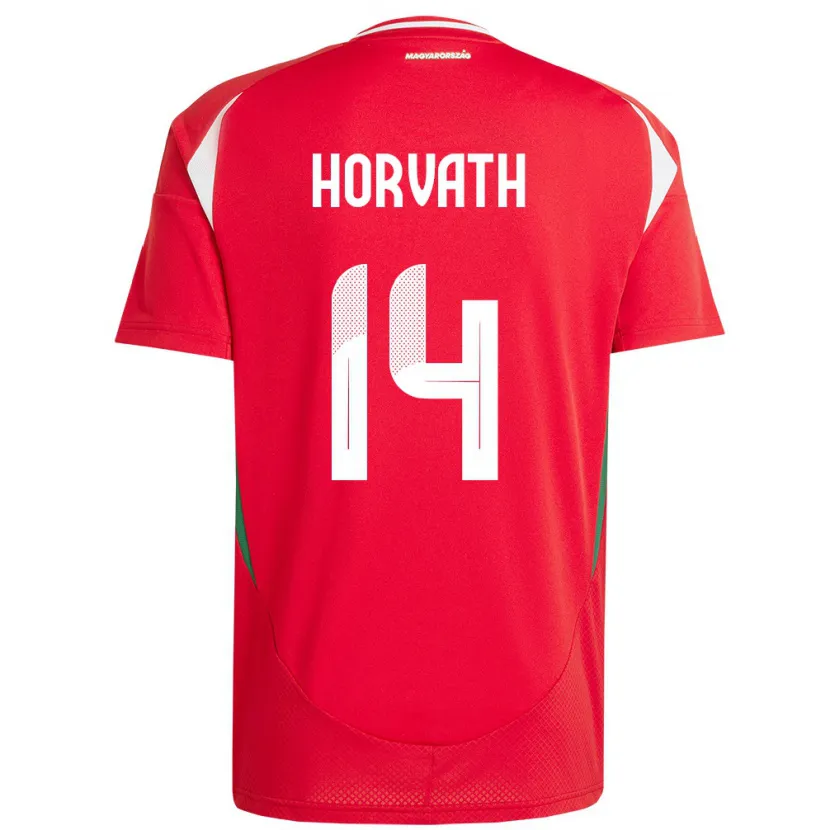 Danxen Hombre Camiseta Hungría Artúr Horváth #14 Rojo 1ª Equipación 24-26 La Camisa