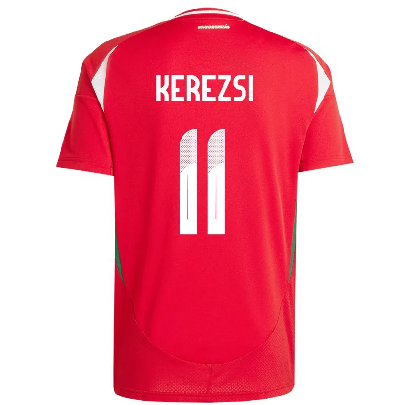 Danxen Hombre Camiseta Hungría Zalán Kerezsi #11 Rojo 1ª Equipación 24-26 La Camisa