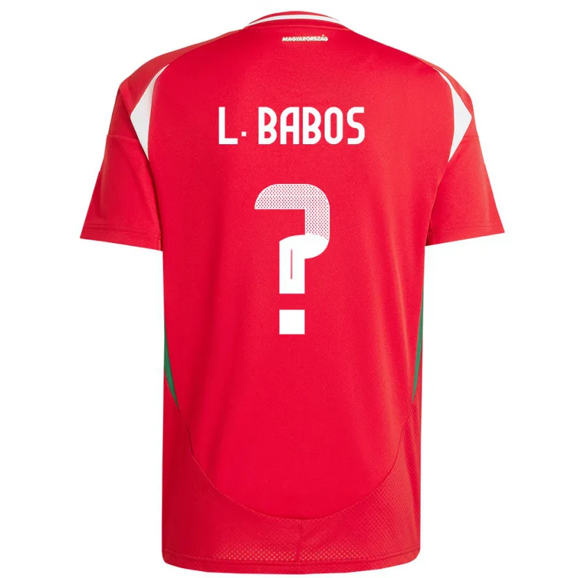 Danxen Hombre Camiseta Hungría Levente Babós #0 Rojo 1ª Equipación 24-26 La Camisa