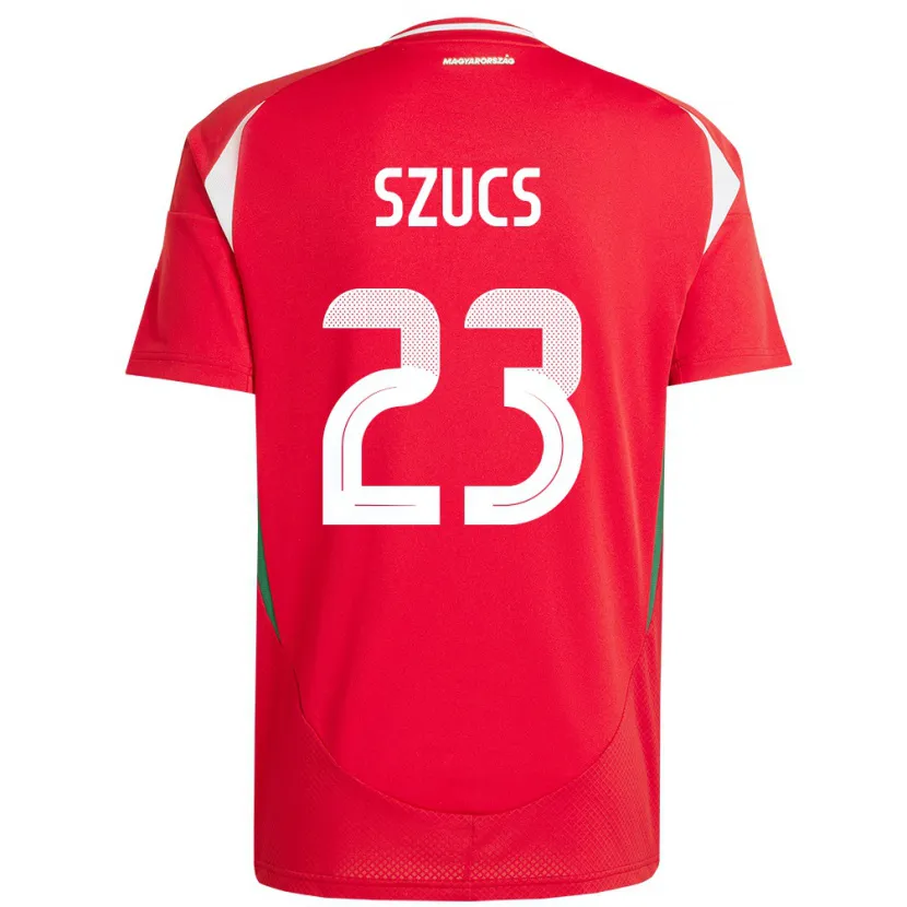Danxen Hombre Camiseta Hungría Tamás Szűcs #23 Rojo 1ª Equipación 24-26 La Camisa