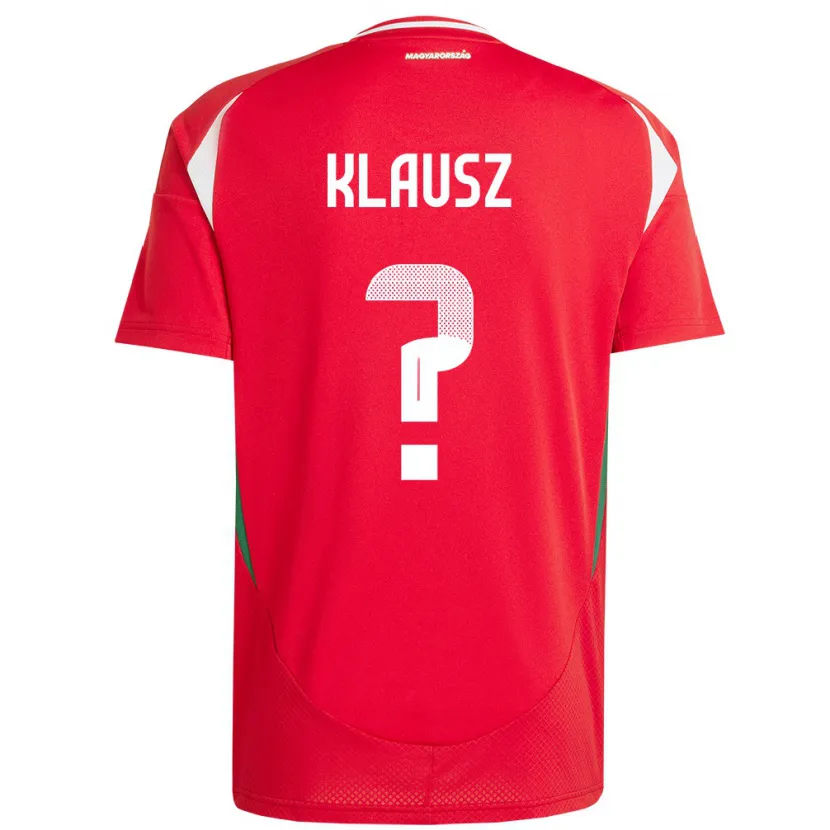 Danxen Hombre Camiseta Hungría Milán Klausz #0 Rojo 1ª Equipación 24-26 La Camisa