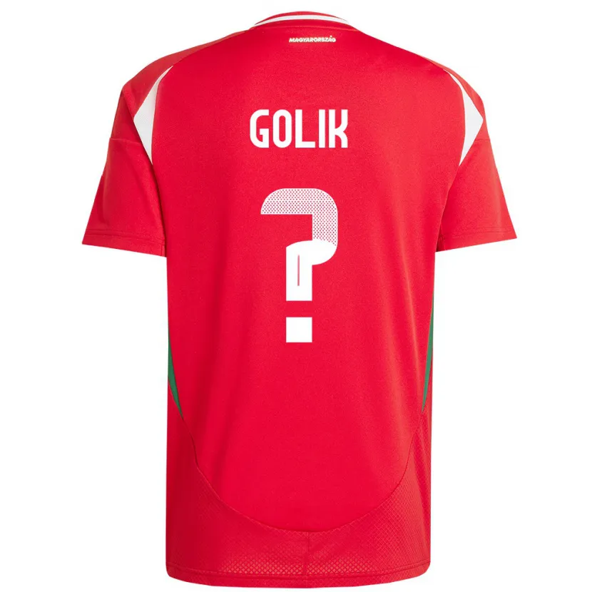 Danxen Hombre Camiseta Hungría Benjámin Gólik #0 Rojo 1ª Equipación 24-26 La Camisa