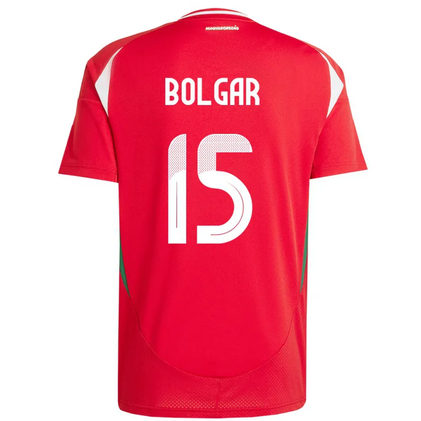 Danxen Hombre Camiseta Hungría Botond Bolgár #15 Rojo 1ª Equipación 24-26 La Camisa