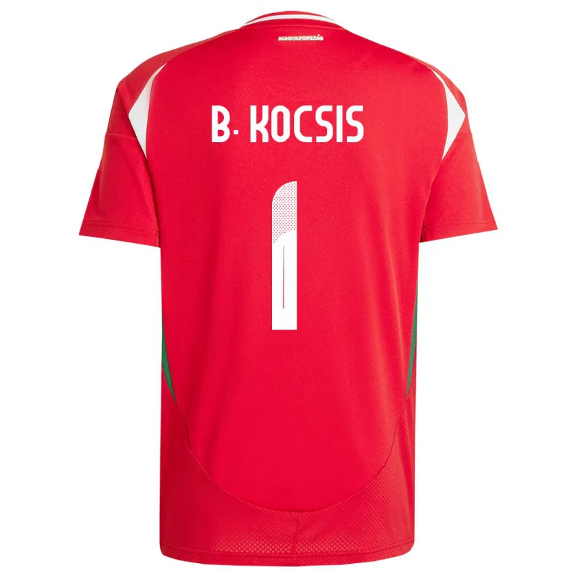 Danxen Hombre Camiseta Hungría Botond Kocsis #1 Rojo 1ª Equipación 24-26 La Camisa