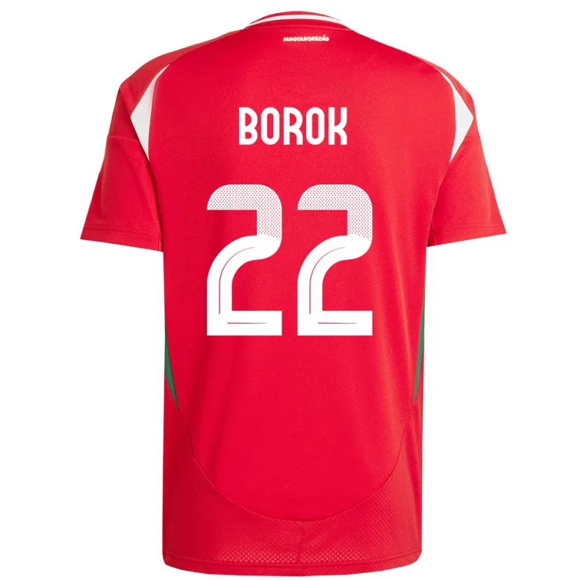 Danxen Hombre Camiseta Hungría Dorina Borók #22 Rojo 1ª Equipación 24-26 La Camisa