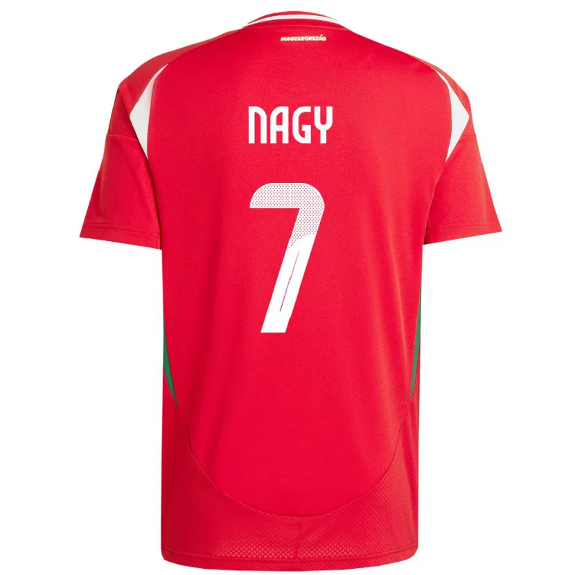 Danxen Hombre Camiseta Hungría Fanni Nagy #7 Rojo 1ª Equipación 24-26 La Camisa