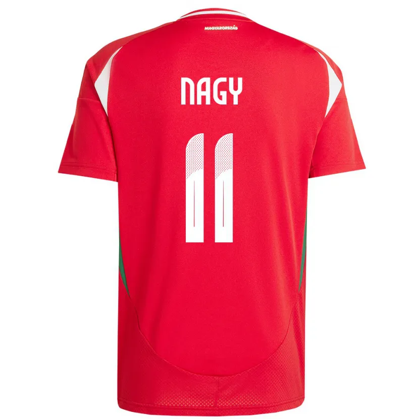 Danxen Hombre Camiseta Hungría Virág Nagy #11 Rojo 1ª Equipación 24-26 La Camisa