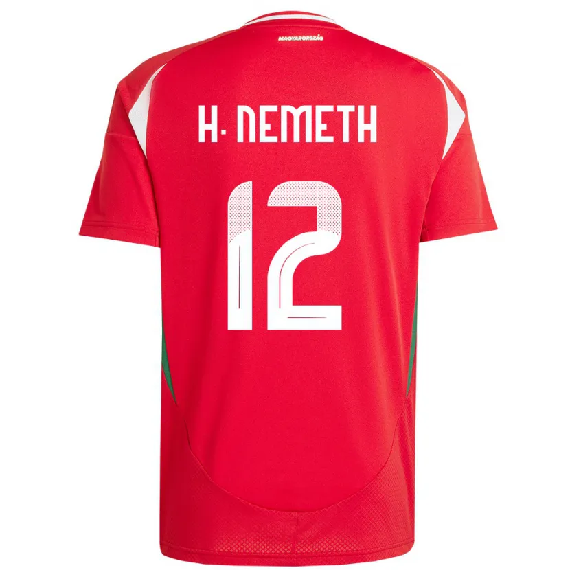 Danxen Hombre Camiseta Hungría Hanna Németh #12 Rojo 1ª Equipación 24-26 La Camisa