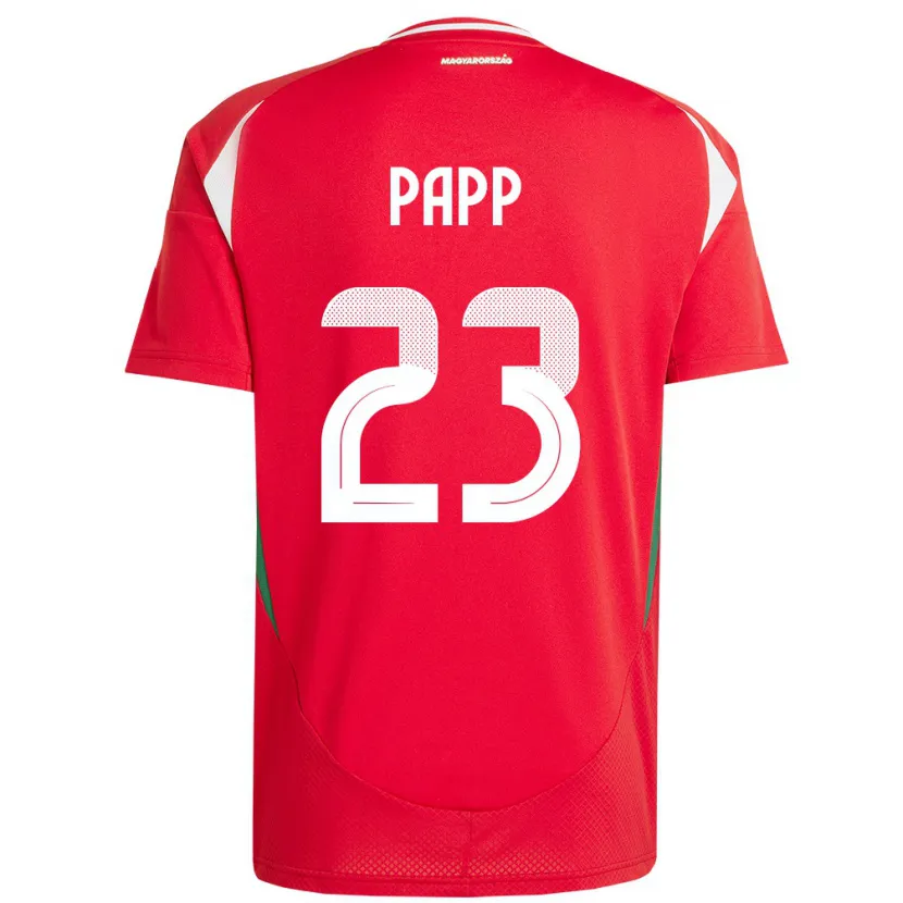 Danxen Hombre Camiseta Hungría Luca Papp #23 Rojo 1ª Equipación 24-26 La Camisa