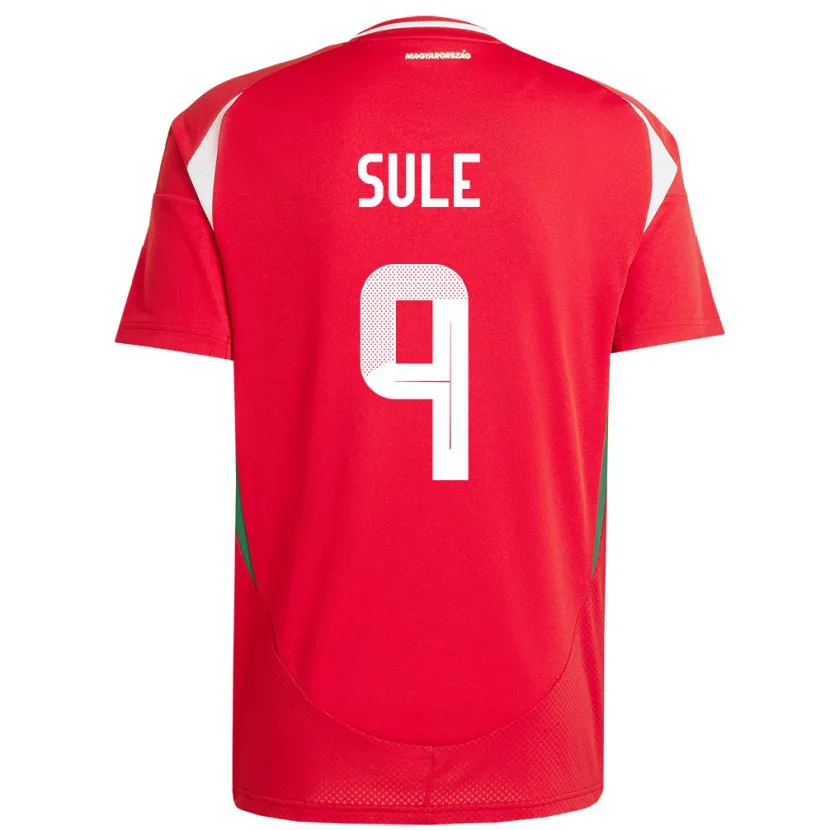 Danxen Hombre Camiseta Hungría Dóra Süle #9 Rojo 1ª Equipación 24-26 La Camisa