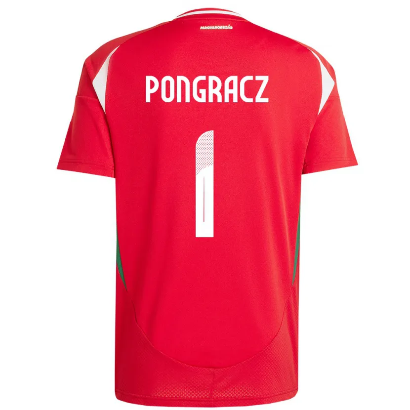Danxen Hombre Camiseta Hungría Agness Pongracz #1 Rojo 1ª Equipación 24-26 La Camisa