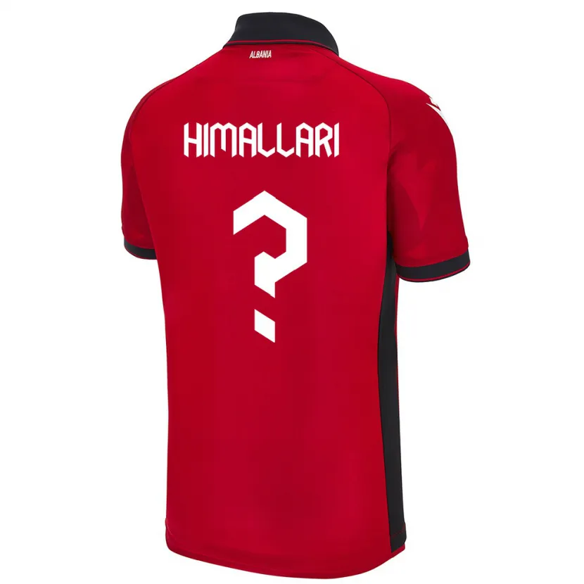 Danxen Hombre Camiseta Albania Elson Himallari #0 Rojo 1ª Equipación 24-26 La Camisa