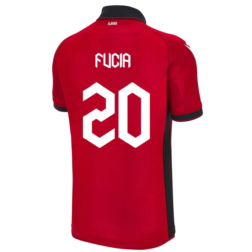 Danxen Hombre Camiseta Albania Bora Fucia #20 Rojo 1ª Equipación 24-26 La Camisa