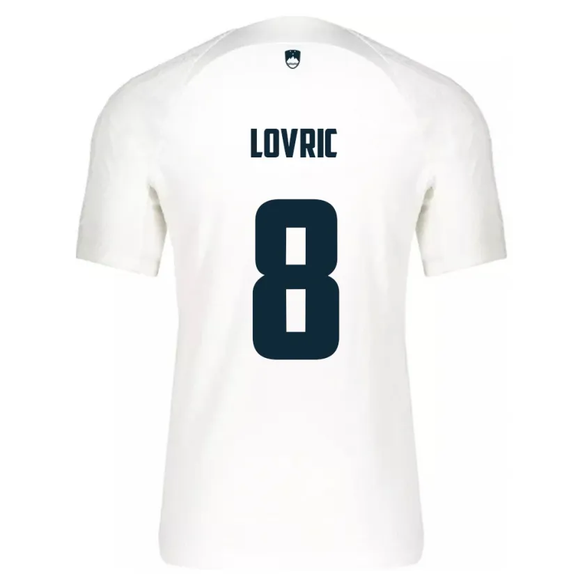 Danxen Hombre Camiseta Eslovenia Sandi Lovric #8 Blanco 1ª Equipación 24-26 La Camisa