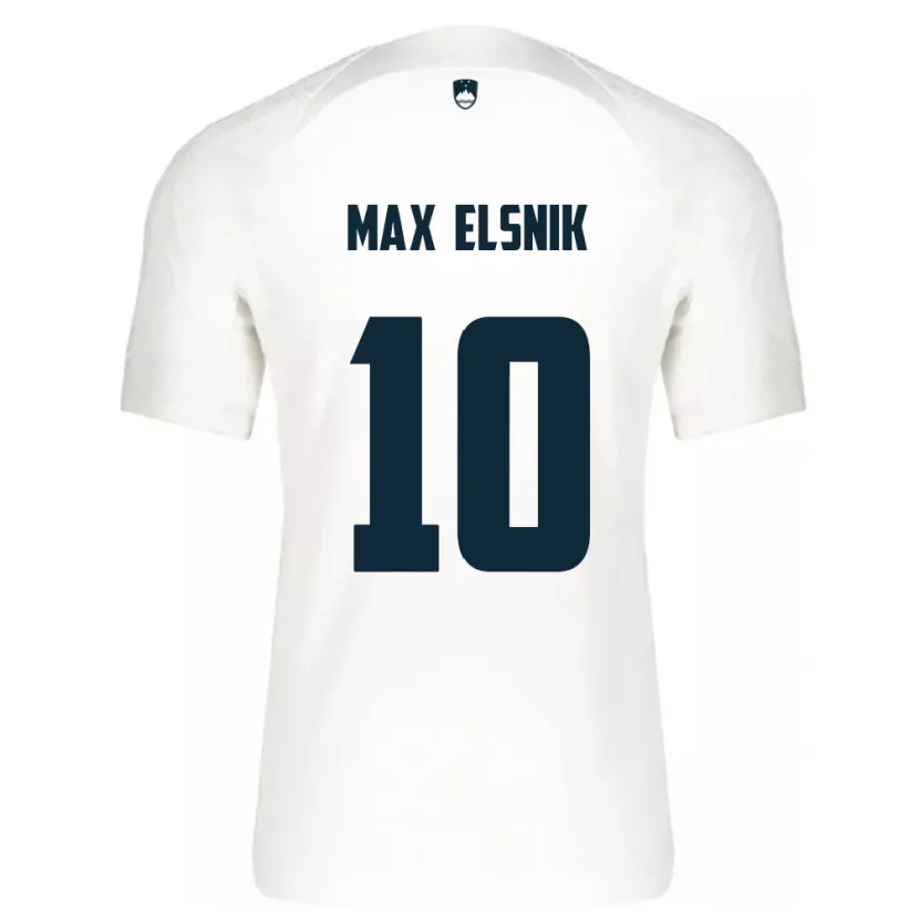 Danxen Hombre Camiseta Eslovenia Timi Max Elsnik #10 Blanco 1ª Equipación 24-26 La Camisa