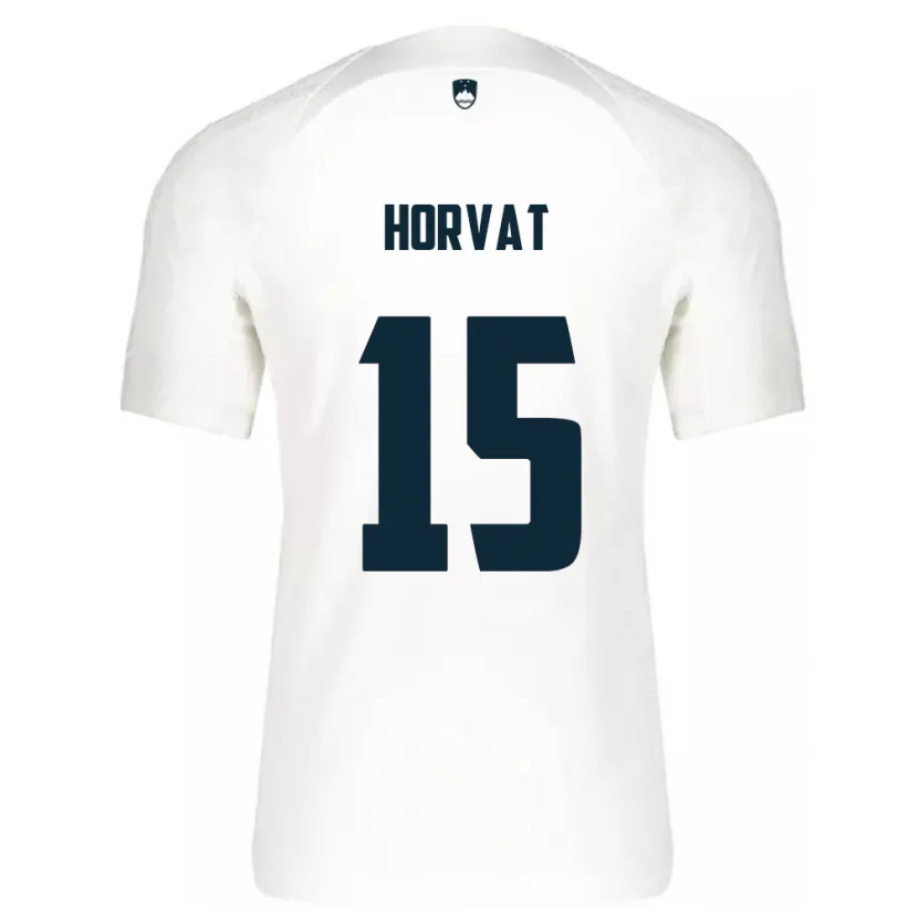 Danxen Hombre Camiseta Eslovenia Tomi Horvat #15 Blanco 1ª Equipación 24-26 La Camisa