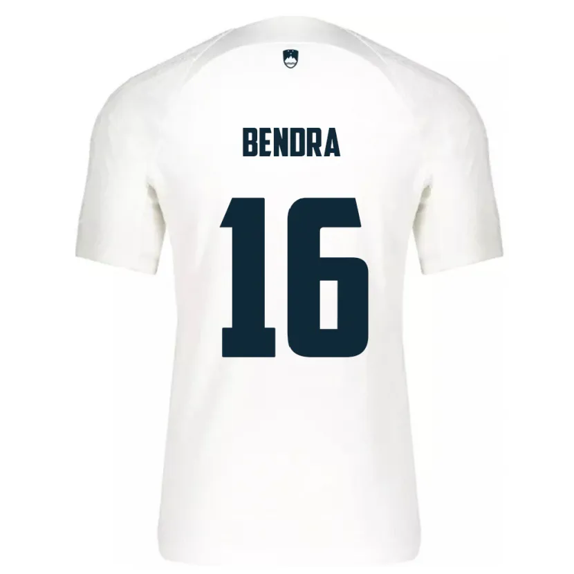 Danxen Hombre Camiseta Eslovenia Kristjan Bendra #16 Blanco 1ª Equipación 24-26 La Camisa