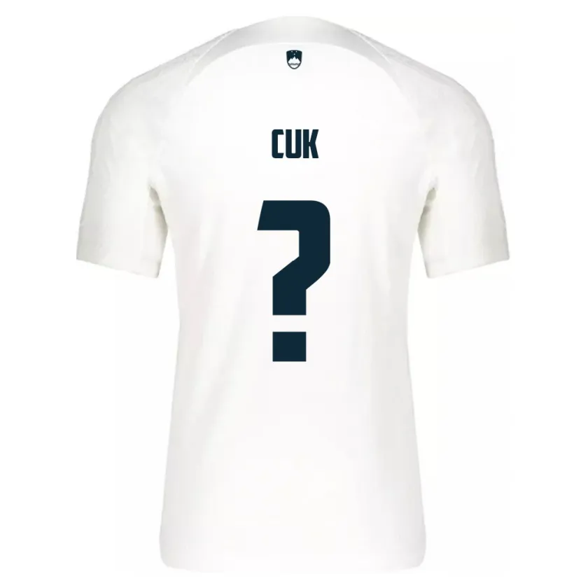 Danxen Hombre Camiseta Eslovenia Tine Cuk #0 Blanco 1ª Equipación 24-26 La Camisa