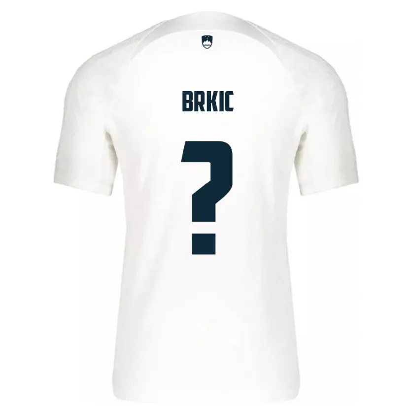 Danxen Hombre Camiseta Eslovenia Timotej Brkic #0 Blanco 1ª Equipación 24-26 La Camisa