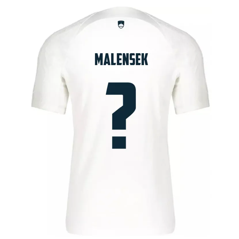Danxen Hombre Camiseta Eslovenia Matej Malensek #0 Blanco 1ª Equipación 24-26 La Camisa