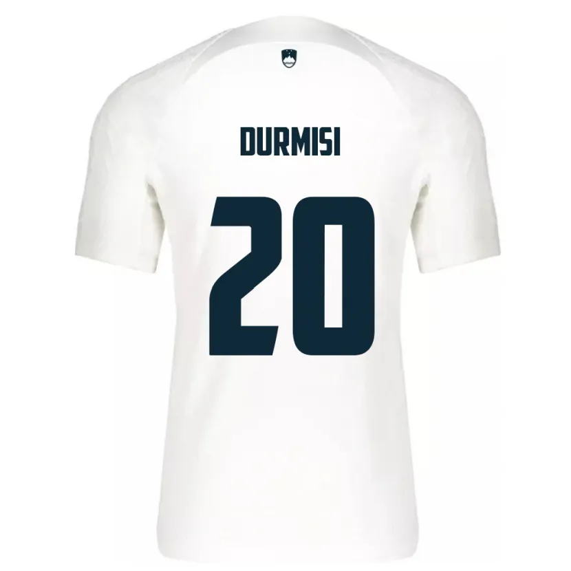 Danxen Hombre Camiseta Eslovenia Arman Durmisi #20 Blanco 1ª Equipación 24-26 La Camisa