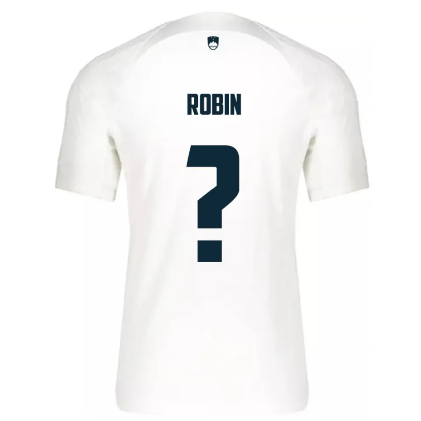 Danxen Hombre Camiseta Eslovenia Jaka Robin #0 Blanco 1ª Equipación 24-26 La Camisa