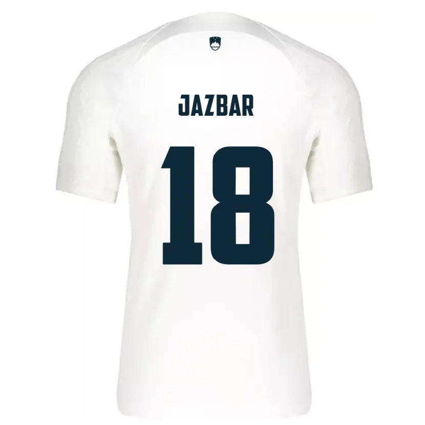 Danxen Hombre Camiseta Eslovenia Chris Jazbar #18 Blanco 1ª Equipación 24-26 La Camisa