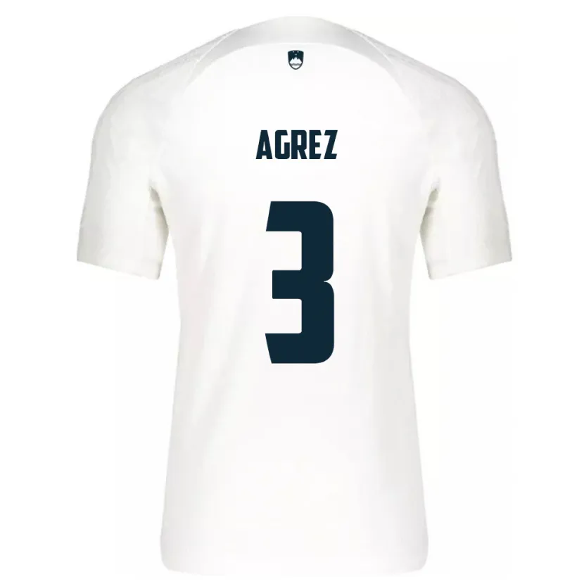 Danxen Hombre Camiseta Eslovenia Sara Agrež #3 Blanco 1ª Equipación 24-26 La Camisa