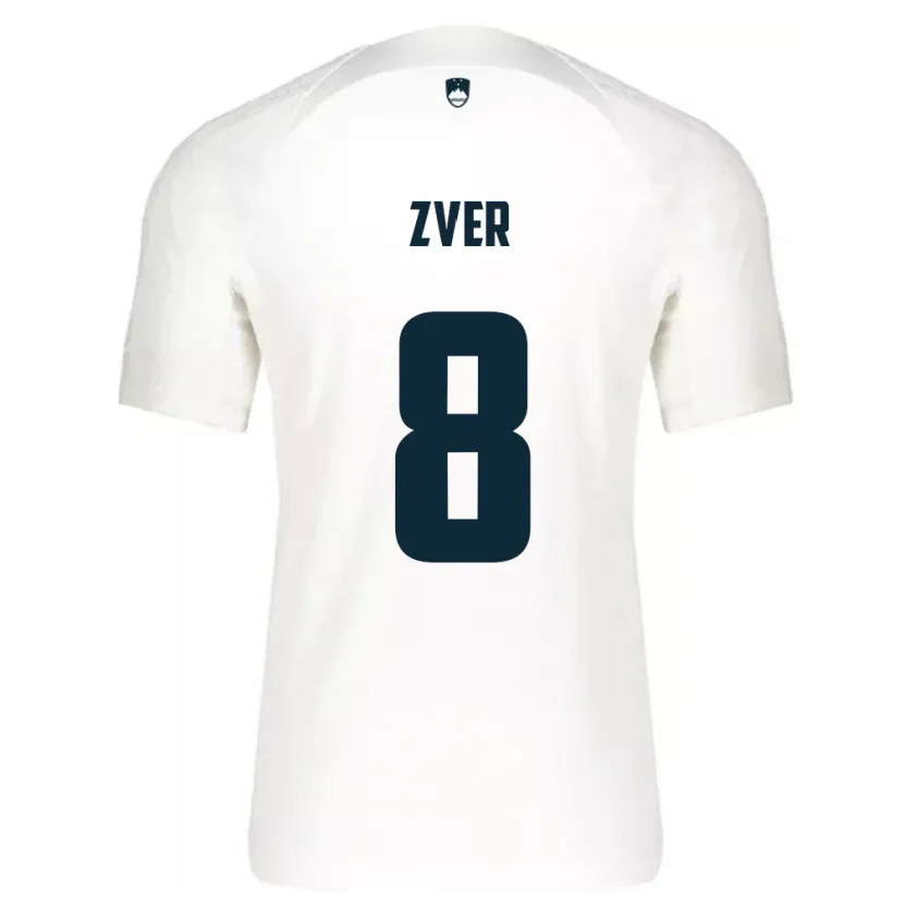 Danxen Hombre Camiseta Eslovenia Mateja Zver #8 Blanco 1ª Equipación 24-26 La Camisa