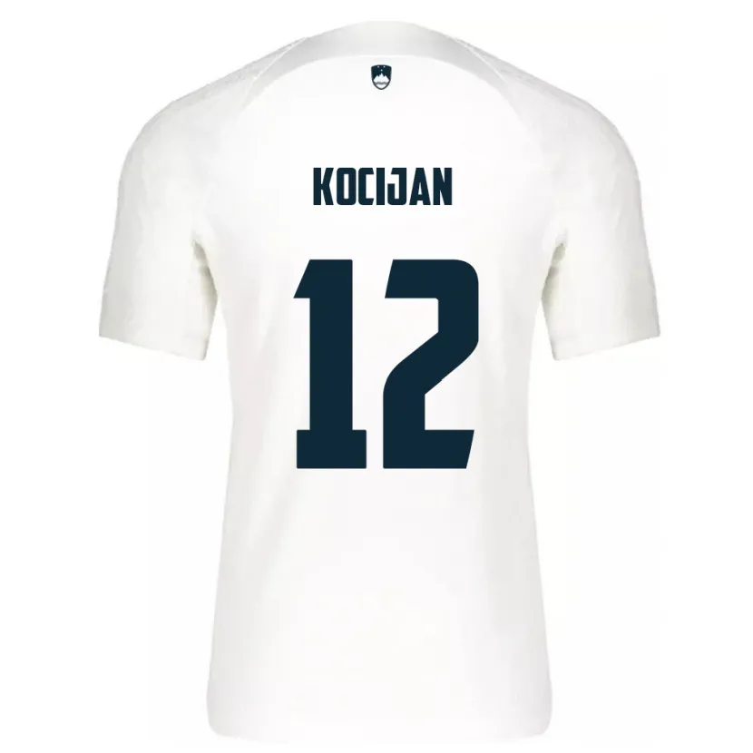 Danxen Hombre Camiseta Eslovenia Iva Kocijan #12 Blanco 1ª Equipación 24-26 La Camisa