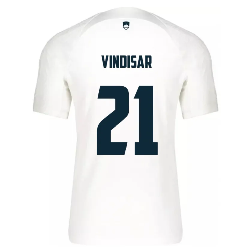 Danxen Hombre Camiseta Eslovenia Zala Vindišar #21 Blanco 1ª Equipación 24-26 La Camisa