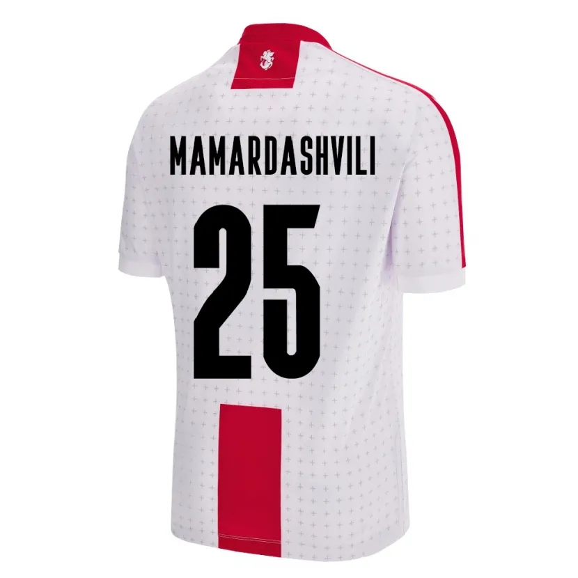Danxen Hombre Camiseta Georgia Giorgi Mamardashvili #25 Blanco 1ª Equipación 24-26 La Camisa
