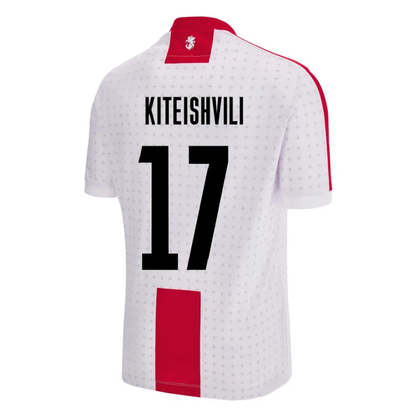 Danxen Hombre Camiseta Georgia Otar Kiteishvili #17 Blanco 1ª Equipación 24-26 La Camisa