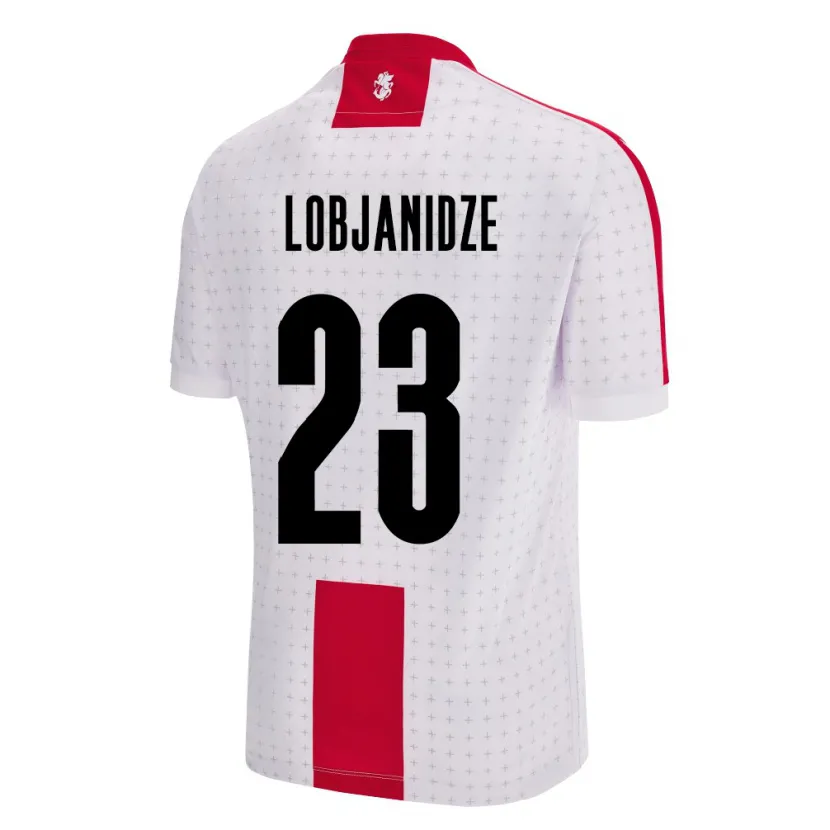 Danxen Hombre Camiseta Georgia Saba Lobjanidze #23 Blanco 1ª Equipación 24-26 La Camisa