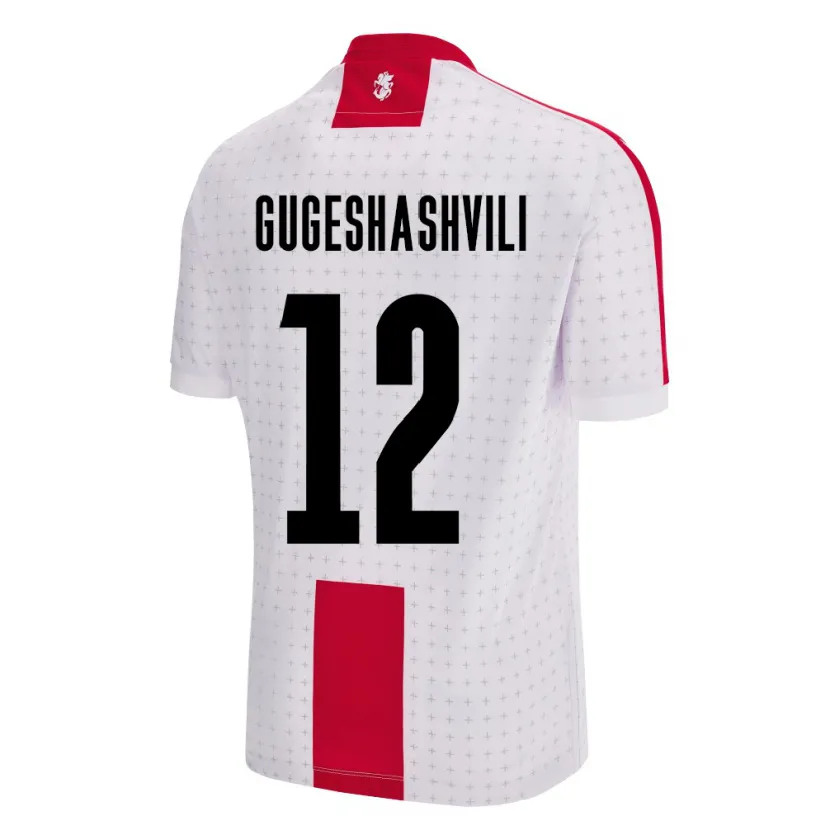 Danxen Hombre Camiseta Georgia Luka Gugeshashvili #12 Blanco 1ª Equipación 24-26 La Camisa