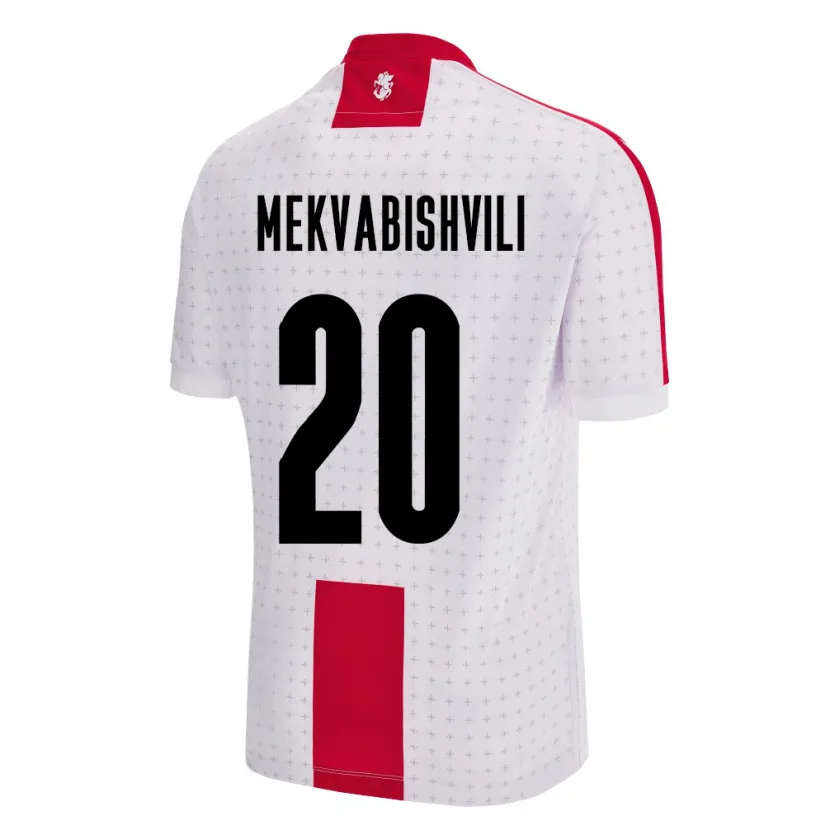 Danxen Hombre Camiseta Georgia Anzor Mekvabishvili #20 Blanco 1ª Equipación 24-26 La Camisa