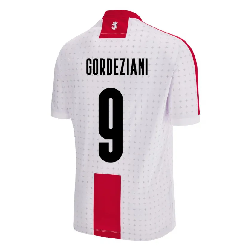 Danxen Hombre Camiseta Georgia Vasilios Gordeziani #9 Blanco 1ª Equipación 24-26 La Camisa
