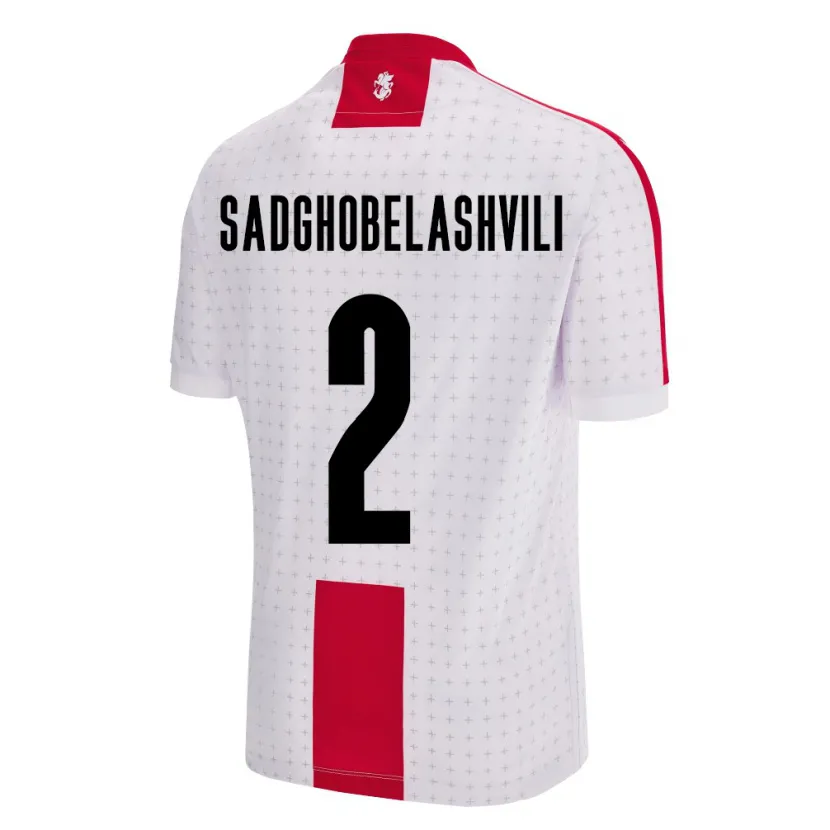 Danxen Hombre Camiseta Georgia Gela Sadghobelashvili #2 Blanco 1ª Equipación 24-26 La Camisa