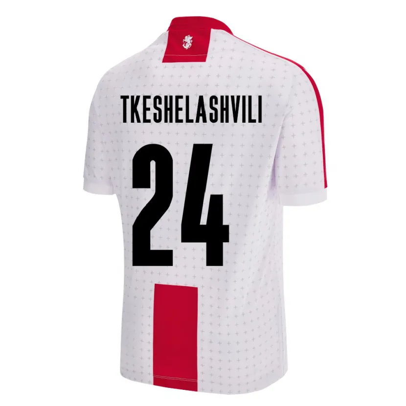 Danxen Hombre Camiseta Georgia Amiran Tkeshelashvili #24 Blanco 1ª Equipación 24-26 La Camisa
