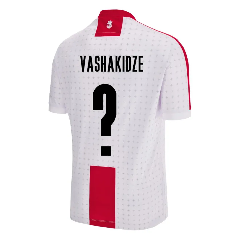 Danxen Hombre Camiseta Georgia Nikoloz Vashakidze #0 Blanco 1ª Equipación 24-26 La Camisa