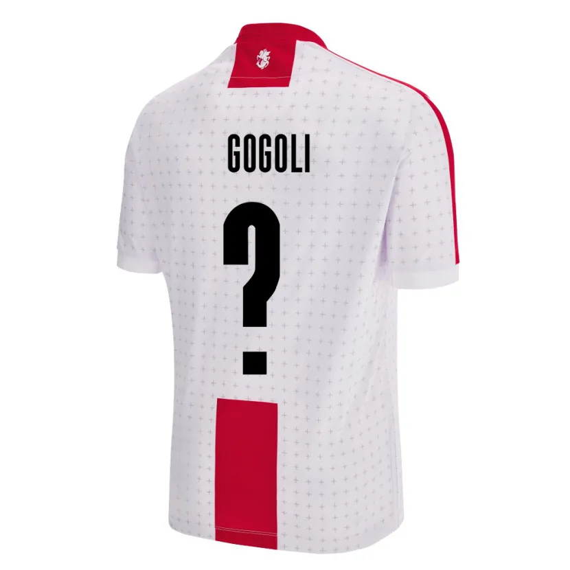 Danxen Hombre Camiseta Georgia Dachi Gogoli #0 Blanco 1ª Equipación 24-26 La Camisa