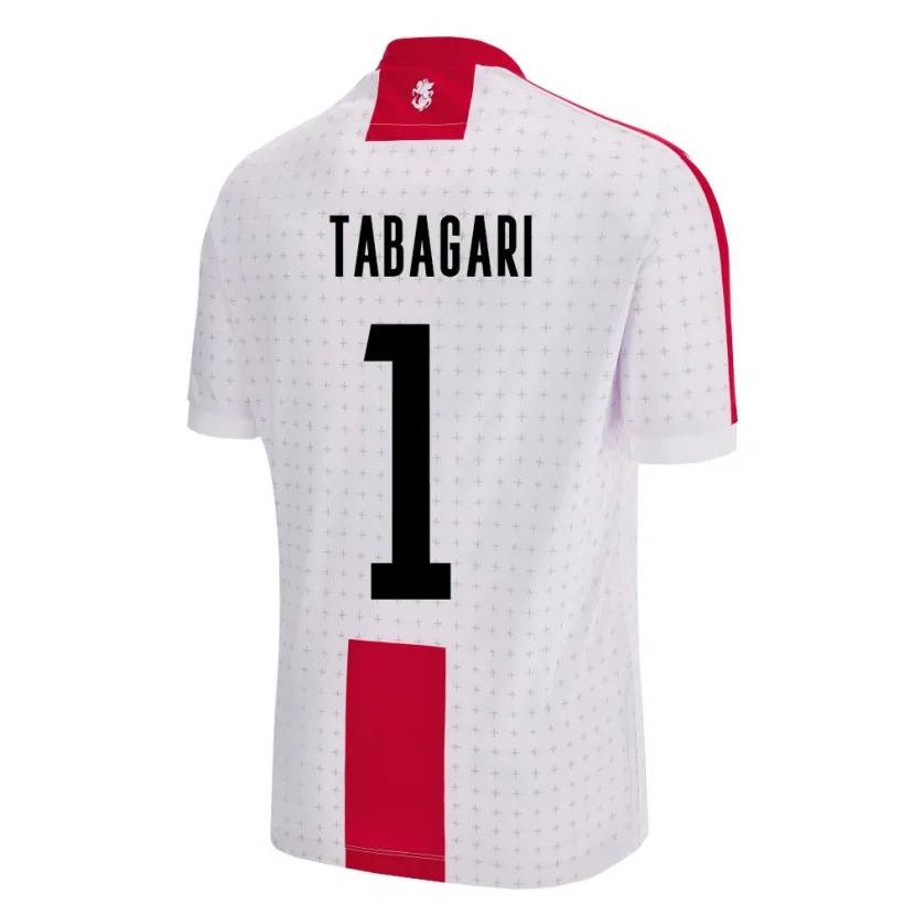 Danxen Hombre Camiseta Georgia Eka Tabagari #1 Blanco 1ª Equipación 24-26 La Camisa
