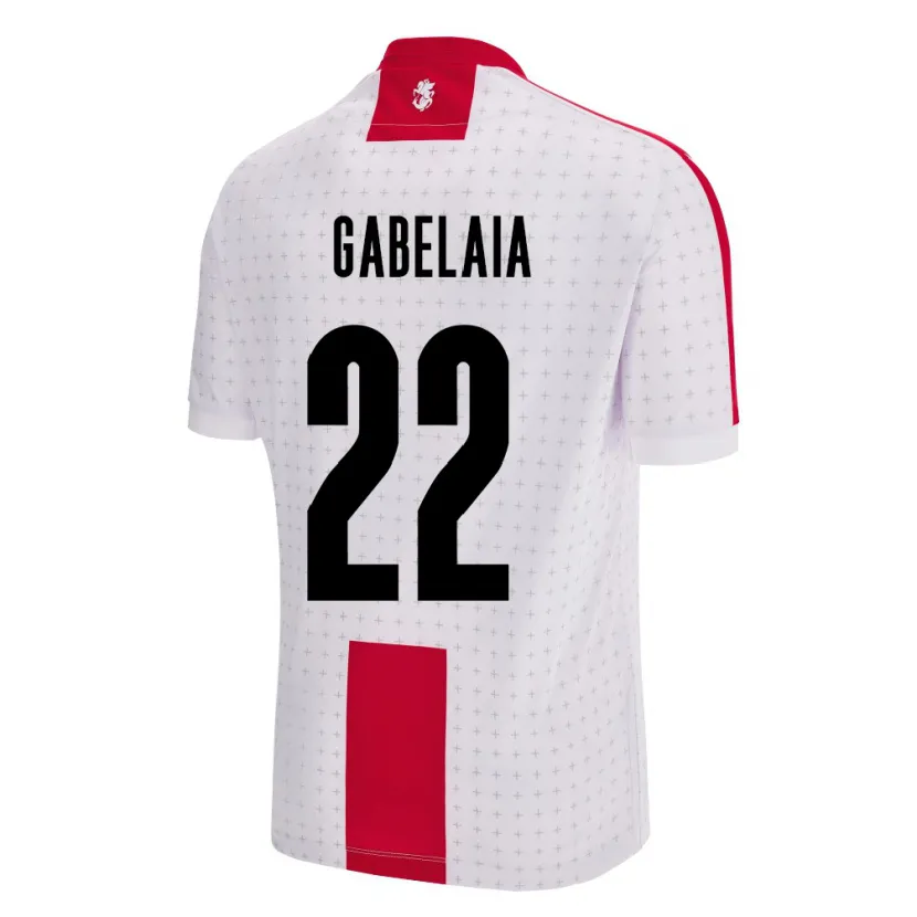 Danxen Hombre Camiseta Georgia Svetalna Gabelaia #22 Blanco 1ª Equipación 24-26 La Camisa