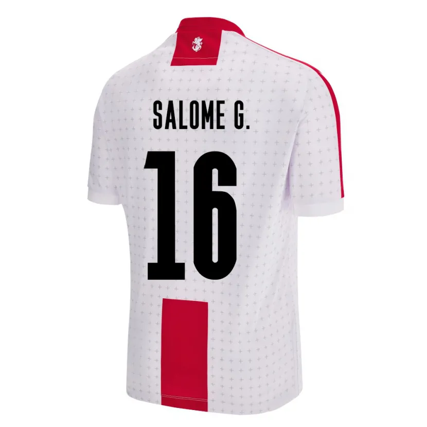 Danxen Hombre Camiseta Georgia Salome Gasviani #16 Blanco 1ª Equipación 24-26 La Camisa