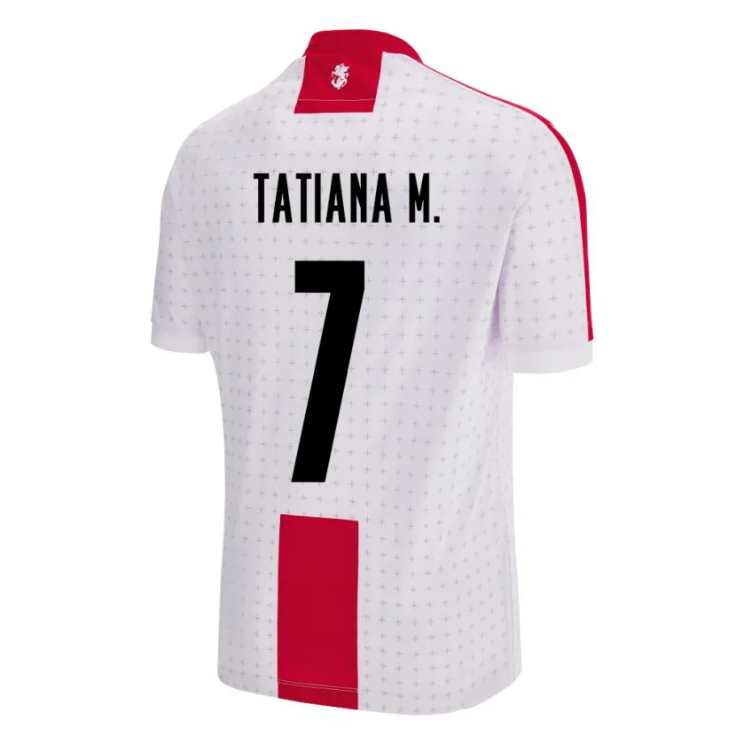 Danxen Hombre Camiseta Georgia Tatiana Matveeva #7 Blanco 1ª Equipación 24-26 La Camisa